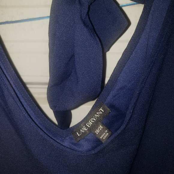 Plus Size 26/28 4X Lane Bryant blue blouse top shirt women's - Picture 4 of 4